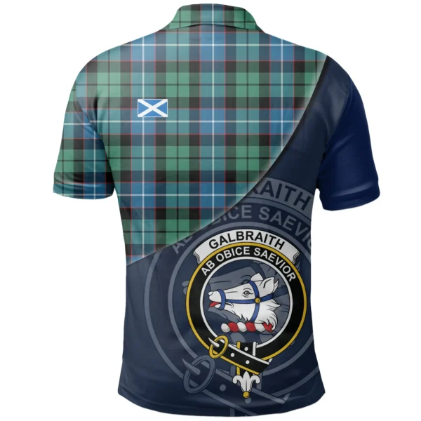 Galbraith Ancient Clan Polo Shirt, Scottish Tartan Galbraith Ancient Clans Polo Shirt - Image 2