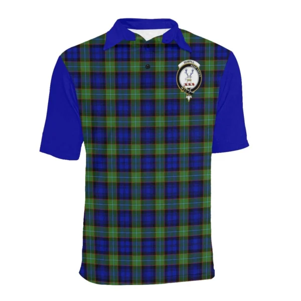 Tartan Polo, Sempill Plaid Mens Polo Shirt - Image 3