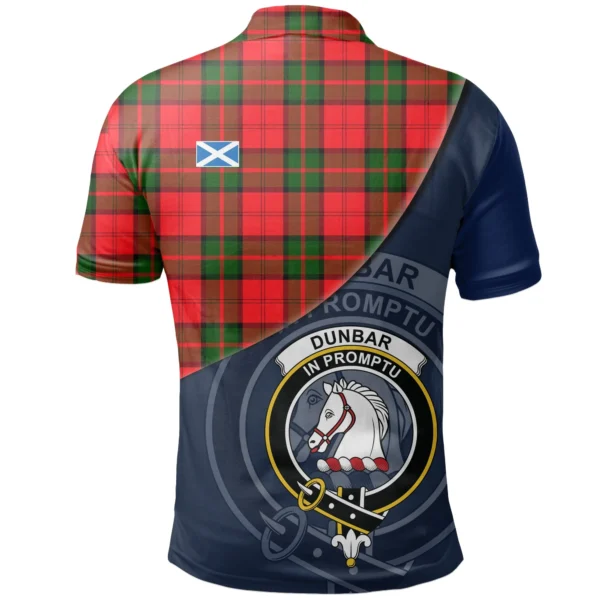 Dunbar Modern Clan Polo Shirt, Scottish Tartan Dunbar Modern Clans Polo Shirt - Image 2