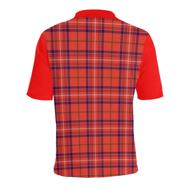 Tartan Polo, Rose Plaid Mens Polo Shirt - Image 4