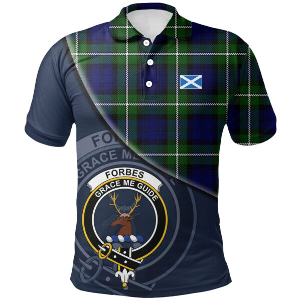 Forbes Modern Clan Polo Shirt, Scottish Tartan Forbes Modern Clans Polo Shirt