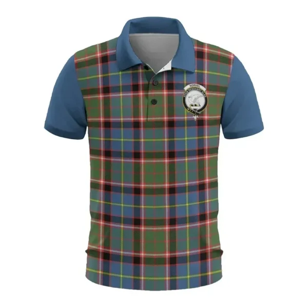 Tartan Polo, Norvel Plaid Mens Polo Shirt