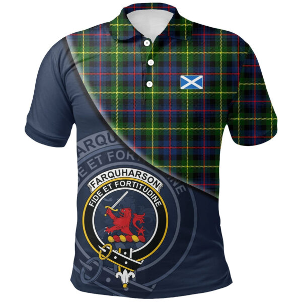 Farquharson Modern Clan Polo Shirt, Scottish Tartan Farquharson Modern Clans Polo Shirt