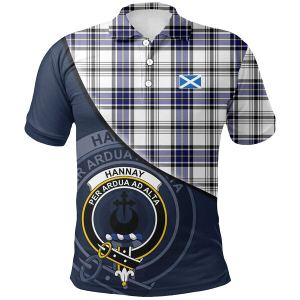 Hannay Modern Clan Polo Shirt, Scottish Tartan Hannay Modern Clans Polo Shirt