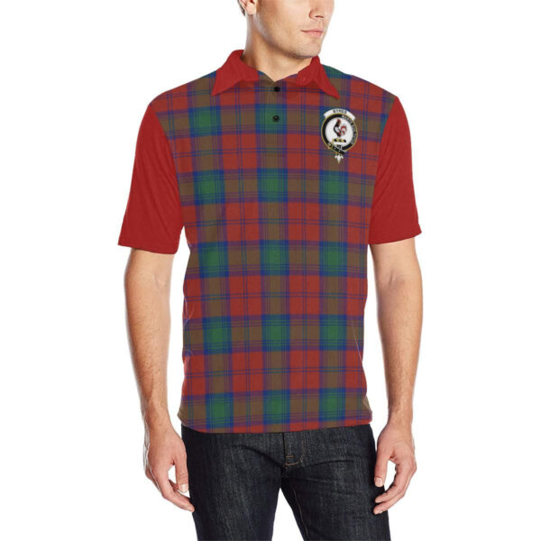 Tartan Polo, Byres Plaid Mens Polo Shirt - Image 3