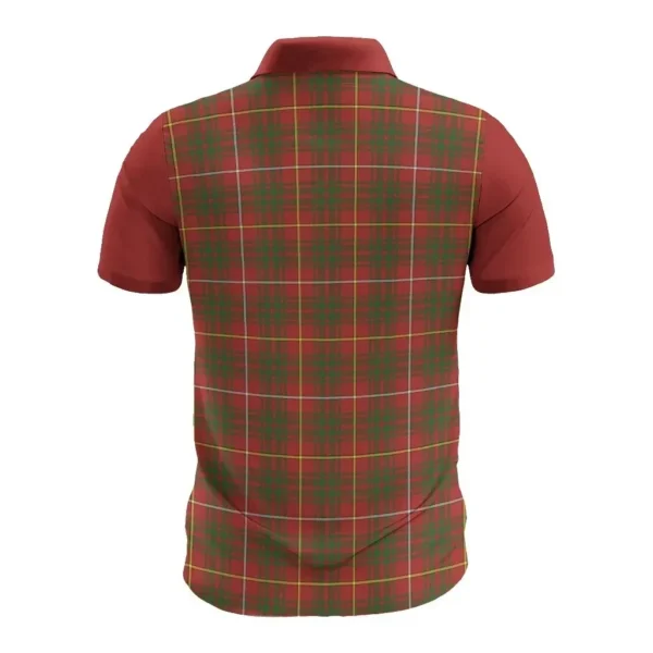 Tartan Polo, Bruce Plaid Mens Polo Shirt - Image 2