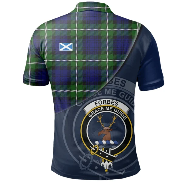 Forbes Modern Clan Polo Shirt, Scottish Tartan Forbes Modern Clans Polo Shirt - Image 2