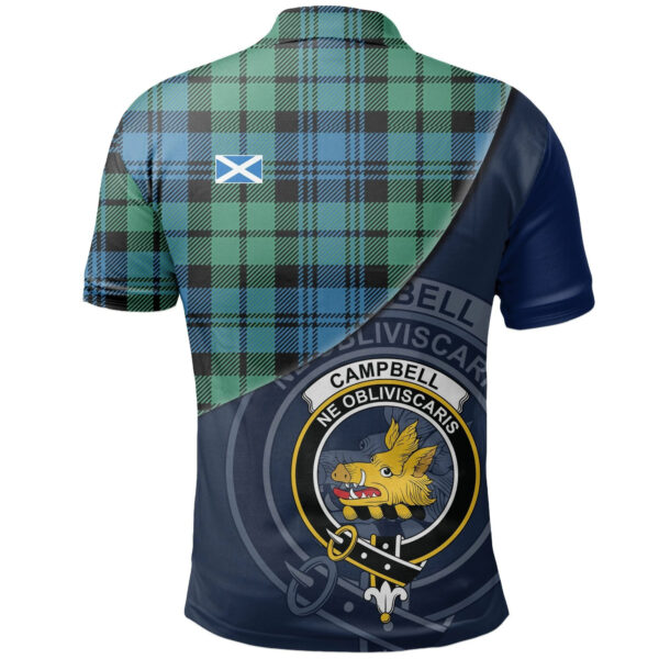 Campbell Ancient 01 Clan Polo Shirt, Scottish Tartan Campbell Ancient 01 Clans Polo Shirt - Image 2