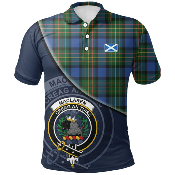 MacLaren Ancient Clan Polo Shirt, Scottish Tartan MacLaren Ancient Clans Polo Shirt