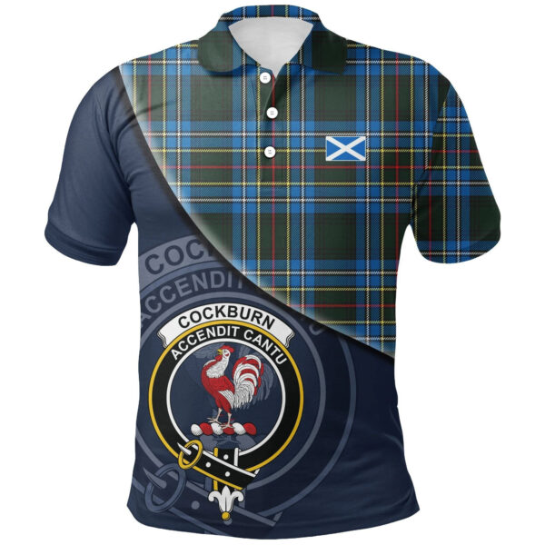 Cockburn Modern Clan Polo Shirt, Scottish Tartan Cockburn Modern Clans Polo Shirt