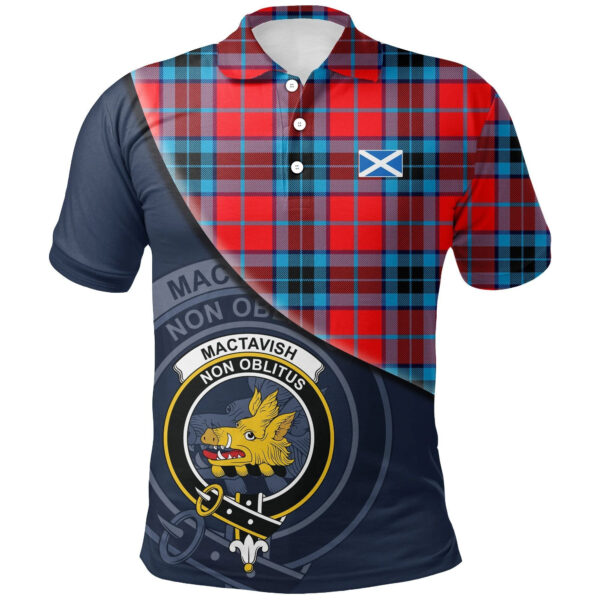 MacTavish Modern Clan Polo Shirt, Scottish Tartan MacTavish Modern Clans Polo Shirt