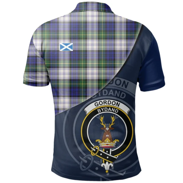 Gordon Dress Modern Clan Polo Shirt, Scottish Tartan Gordon Dress Modern Clans Polo Shirt - Image 2