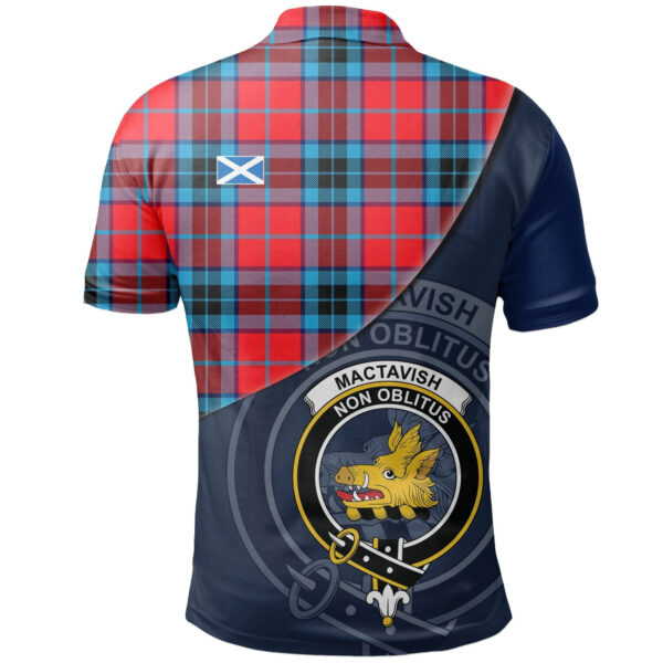 MacTavish Modern Clan Polo Shirt, Scottish Tartan MacTavish Modern Clans Polo Shirt - Image 2