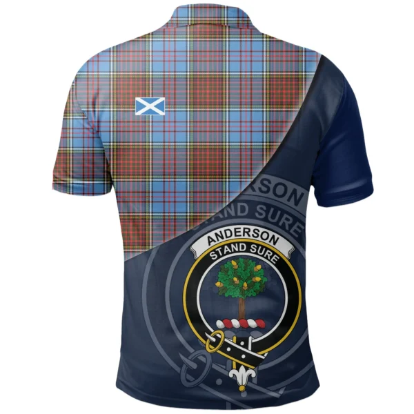 Anderson Modern Clan Polo Shirt, Scottish Tartan Anderson Modern Clans Polo Shirt - Image 2