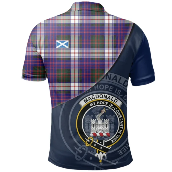 MacDonald Dress Modern Clan Polo Shirt, Scottish Tartan MacDonald Dress Modern Clans Polo Shirt - Image 2