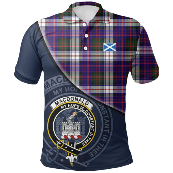 MacDonald Dress Modern Clan Polo Shirt, Scottish Tartan MacDonald Dress Modern Clans Polo Shirt