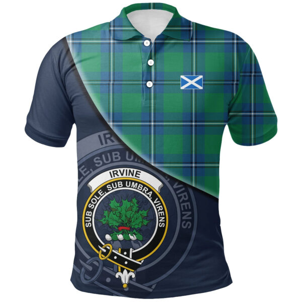 Irvine Ancient Clan Polo Shirt, Scottish Tartan Irvine Ancient Clans Polo Shirt