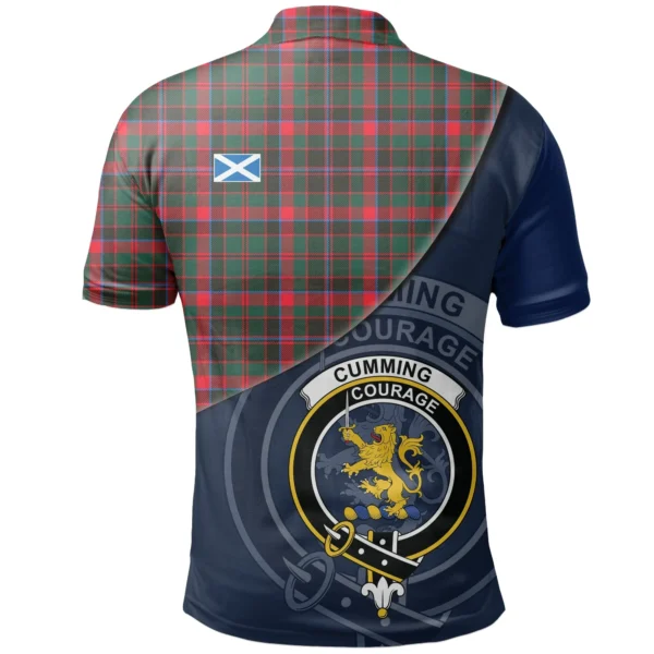 Cumming Hunting Modern Clan Polo Shirt, Scottish Tartan Cumming Hunting Modern Clans Polo Shirt - Image 2