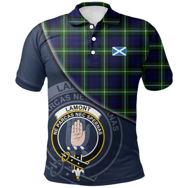 Lamont Modern Clan Polo Shirt, Scottish Tartan Lamont Modern Clans Polo Shirt