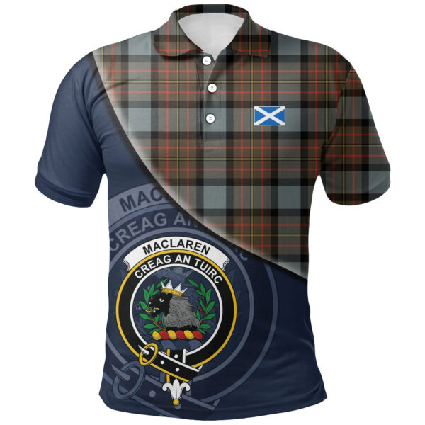 MacLaren Weathered Clan Polo Shirt, Scottish Tartan MacLaren Weathered Clans Polo Shirt