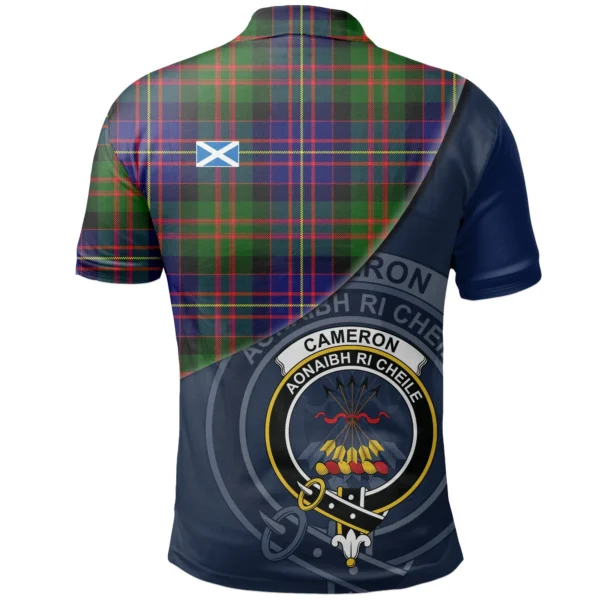 Cameron of Erracht Modern Clan Polo Shirt, Scottish Tartan Cameron of Erracht Modern Clans Polo Shirt - Image 2