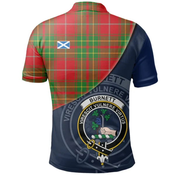 Burnett Ancient Clan Polo Shirt, Scottish Tartan Burnett Ancient Clans Polo Shirt - Image 2