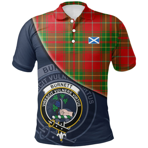 Burnett Ancient Clan Polo Shirt, Scottish Tartan Burnett Ancient Clans Polo Shirt