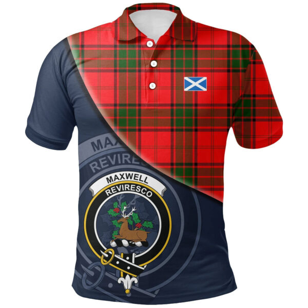 Maxwell Modern Clan Polo Shirt, Scottish Tartan Maxwell Modern Clans Polo Shirt