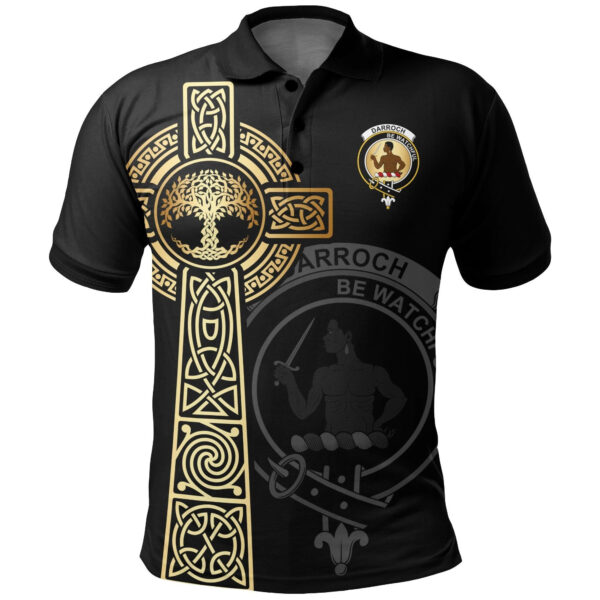 Darroch (of Gourock) Clan Polo Shirt, Scottish Tartan Darroch (of Gourock) Clans Polo Shirt Tree Of Life Style