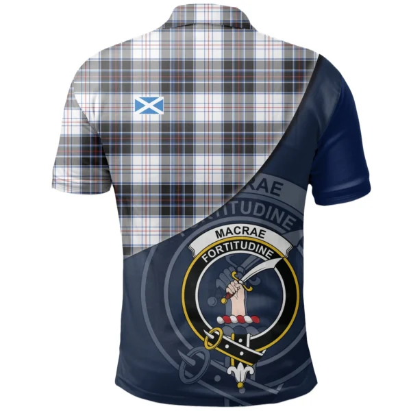 MacRae Dress Modern Clan Polo Shirt, Scottish Tartan MacRae Dress Modern Clans Polo Shirt - Image 2