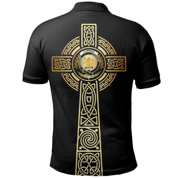 Cumming Clan Polo Shirt, Scottish Tartan Cumming Clans Polo Shirt Tree Of Life Style - Image 2