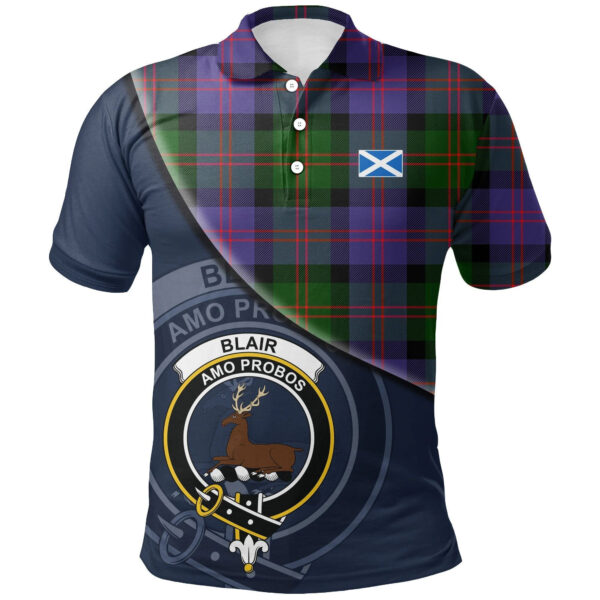 Blair Modern Clan Polo Shirt, Scottish Tartan Blair Modern Clans Polo Shirt