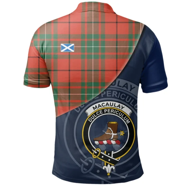 MacAulay Ancient Clan Polo Shirt, Scottish Tartan MacAulay Ancient Clans Polo Shirt - Image 2