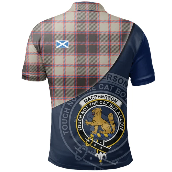 MacPherson Hunting Ancient Clan Polo Shirt, Scottish Tartan MacPherson Hunting Ancient Clans Polo Shirt - Image 2