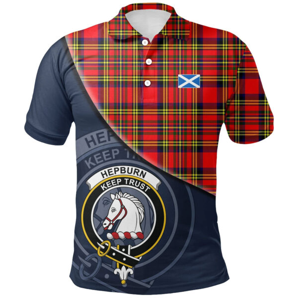 Hepburn Clan Polo Shirt, Scottish Tartan Hepburn Clans Polo Shirt