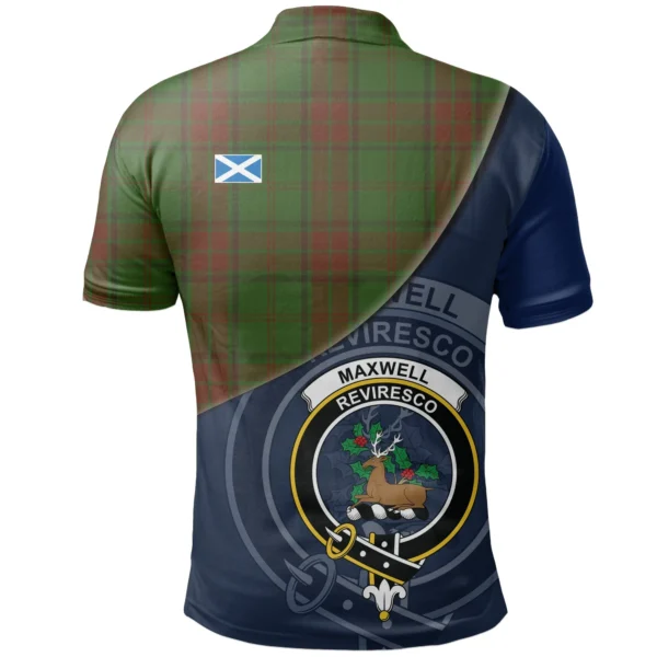 Maxwell Hunting Clan Polo Shirt, Scottish Tartan Maxwell Hunting Clans Polo Shirt - Image 2