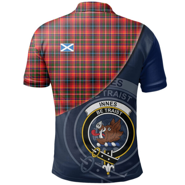 Innes Modern Clan Polo Shirt, Scottish Tartan Innes Modern Clans Polo Shirt - Image 2