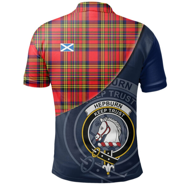 Hepburn Clan Polo Shirt, Scottish Tartan Hepburn Clans Polo Shirt - Image 2