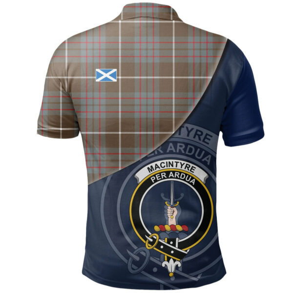 MacIntyre Hunting Weathered Clan Polo Shirt, Scottish Tartan MacIntyre Hunting Weathered Clans Polo Shirt - Image 2