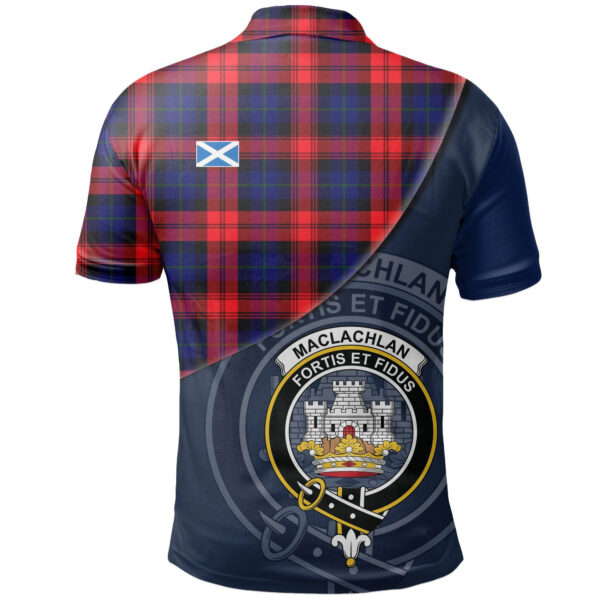 MacLachlan Modern Clan Polo Shirt, Scottish Tartan MacLachlan Modern Clans Polo Shirt - Image 2