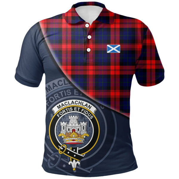 MacLachlan Modern Clan Polo Shirt, Scottish Tartan MacLachlan Modern Clans Polo Shirt