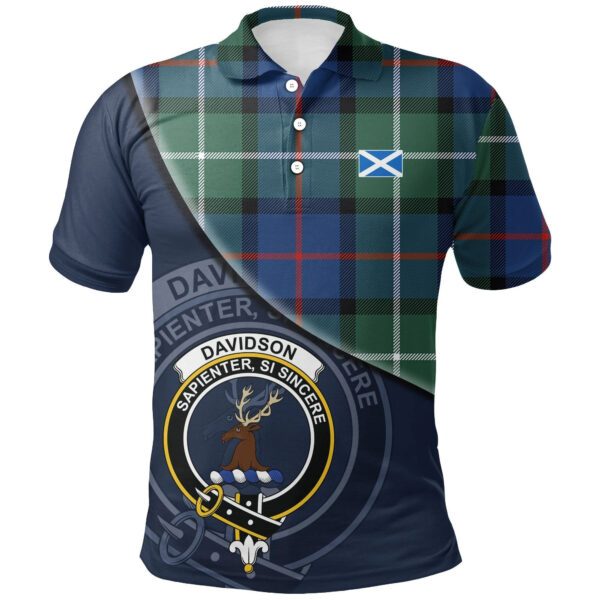 Davidson of Tulloch Clan Polo Shirt, Scottish Tartan Davidson of Tulloch Clans Polo Shirt