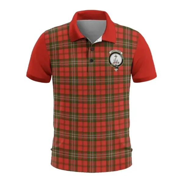 Tartan Polo, Langlands Plaid Mens Polo Shirt