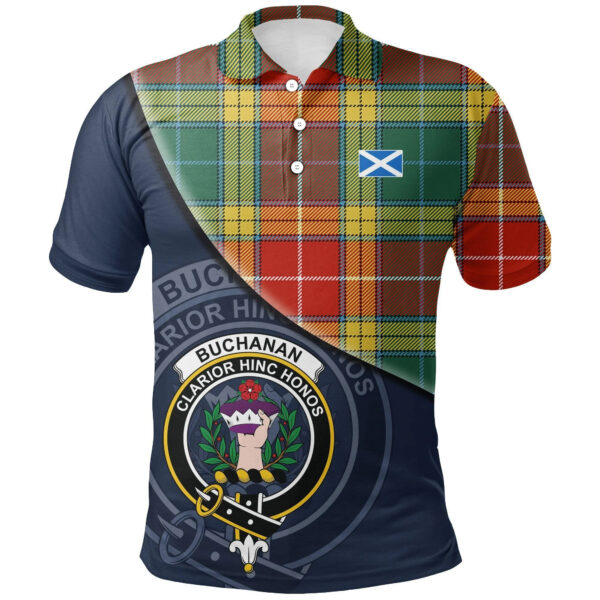 Buchanan Modern Clan Polo Shirt, Scottish Tartan Buchanan Modern Clans - Image 3