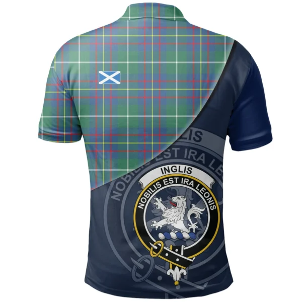 Inglis Ancient Clan Polo Shirt, Scottish Tartan Inglis Ancient Clans Polo Shirt - Image 2