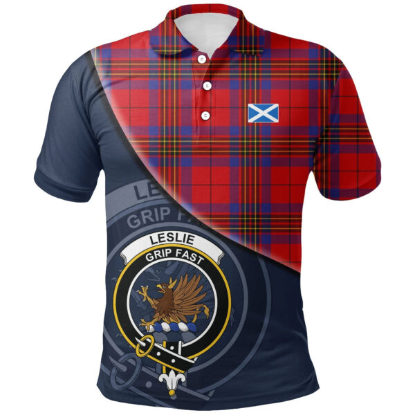 Leslie Modern Clan Polo Shirt, Scottish Tartan Leslie Modern Clans Polo Shirt