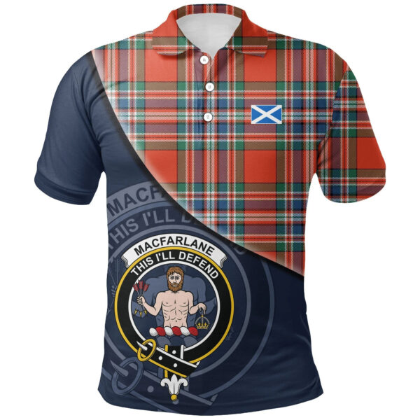 MacFarlane Ancient Clan Polo Shirt, Scottish Tartan MacFarlane Ancient Clans Polo Shirt