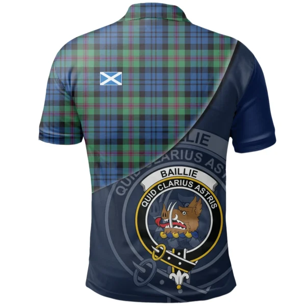 Baillie Ancient Clan Polo Shirt, Scottish Tartan Baillie Ancient Clans Polo Shirt - Image 2