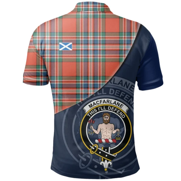 MacFarlane Ancient Clan Polo Shirt, Scottish Tartan MacFarlane Ancient Clans Polo Shirt - Image 2