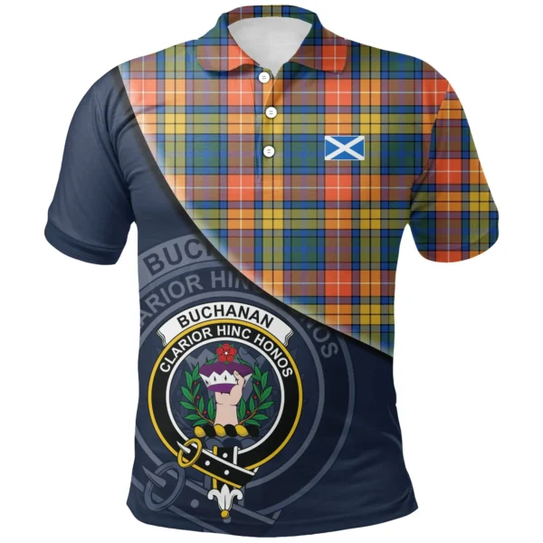 Buchan Ancient Clan Polo Shirt, Scottish Tartan Buchan Ancient Clans Polo Shirt - Image 3